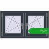 Ustalenie cen Okna skrzydłowe 990x560 mm EPSILON OPTIMA ANTHRACITE_GREY_STRUKTURAL dwustronny. Cena: 123,38 €