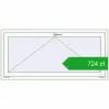 Pricing Tilt-and-Turn 1500x700 mm REHAU OPTIMUM EURO-DESIGN 70 RAL 9016 Traffic white two-sided. Price: 723,66 zł
