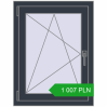 Pricing Tilt-and-Turn 650x850 mm REHAU OPTIMUM EURO-DESIGN 70 ANTHRACITE_GREY_STRUKTURAL two-sided. Price: 1 007.07 PLN