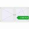 Pricing Tilt-and-Turn 2100x1100 mm REHAU OPTIMUM EURO-DESIGN 70 RAL 9016 Traffic white two-sided. Price: 2 006.15 PLN