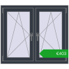 Pricing Tilt-and-Turn 1065x920 mm REHAU ENERGY-SAVING SYNEGO MD ANTHRACITE_GREY_STRUKTURAL two-sided. Price: 403,45 €