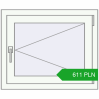 Pricing Tilt-and-Turn 730x600 mm REHAU OPTIMUM EURO-DESIGN 70 RAL 9016 Traffic white two-sided. Price: 610.82 PLN