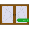 Pricing Tilt-and-Turn 1770x1250 mm REHAU ENERGY-SAVING SYNEGO MD GOLDEN OAK two-sided. Price: 646,75 €