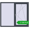 Pricing Tilt-and-Turn 1500x1300 mm REHAU OPTIMUM EURO-DESIGN 70 ANTHRACITE_GREY_STRUKTURAL two-sided. Price: 2 107.56 PLN