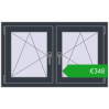 Pricing Tilt-and-Turn 1065x650 mm REHAU ENERGY-SAVING SYNEGO MD ANTHRACITE_GREY_STRUKTURAL two-sided. Price: 348,01 €