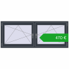 Ustalenie cen Okna skrzydłowe 1770x695 mm REHAU ENERGY-SAVING SYNEGO MD ANTHRACITE_GREY_STRUKTURAL dwustronny. Cena: 469,66 €
