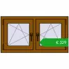 Pricing Tilt-and-Turn 990x530 mm REHAU OPTIMUM EURO-DESIGN 70 GOLDEN OAK two-sided. Price: 328,80 €