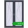 Pricing Tilt-and-Turn 1125x1595 mm REHAU ENERGY-SAVING SYNEGO MD ANTHRACITE_GREY_STRUKTURAL two-sided. Price: 2625,05 zł