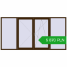 Pricing Tilt-and-Turn 2800x1400 mm REHAU ENERGY-SAVING SYNEGO MD DARK_OAK two-sided. Price: 5 870.17 PLN