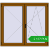 Pricing Tilt-and-Turn 1500x1350 mm REHAU OPTIMUM EURO-DESIGN 70 GOLDEN OAK two-sided. Price: 2166,83 zł