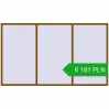 Pricing Tilt-and-Turn 3610x2100 mm REHAU OPTIMUM EURO-DESIGN 70 GOLDEN OAK two-sided. Price: 6 181.21 PLN
