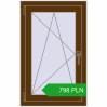 Pricing Tilt-and-Turn 600x950 mm CLASICTHERM 70 WALNUT two-sided. Price: 797,68 zł
