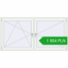 Pricing Tilt-and-Turn 2000x1000 mm REHAU OPTIMUM EURO-DESIGN 70 RAL 9016 Traffic white two-sided. Price: 1 854.41 PLN