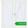 Pricing Tilt-and-Turn 1350x1500 mm REHAU ENERGY-SAVING SYNEGO MD RAL 9016 Traffic white two-sided. Price: 596.82 EUR