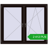 Pricing Tilt-and-Turn 1440x1220 mm REHAU OPTIMUM EURO-DESIGN 70 BLACK_BROWN two-sided. Price: 2 412.06 PLN