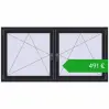 Pricing Tilt-and-Turn 1770x905 mm REHAU ENERGY-SAVING SYNEGO MD BLACK_ULTI-MATT two-sided. Price: 490,80 €