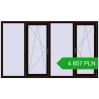 Pricing Tilt-and-Turn 2400x1400 mm REHAU ENERGY-SAVING SYNEGO MD BLACK_BROWN two-sided. Price: 4 856.91 PLN