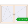 Pricing Tilt-and-Turn 2050x1400 mm REHAU OPTIMUM EURO-DESIGN 70 CREAME_WHITE_50L-2 two-sided. Price: 3 215.84 PLN