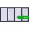 Pricing Tilt-and-Turn 2800x1400 mm REHAU OPTIMUM EURO-DESIGN 70 ANTHRACITE_GREY_STRUKTURAL two-sided. Price: 936,84 €
