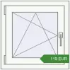 Pricing Tilt-and-Turn 600x600 mm KORSA OPTIMUM REHAU EURO 70. Price: 118.5 EUR
