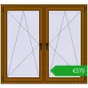 Ustalenie cen Okna rozwierne 1410x1295 mm REHAU ENERGY-SAVING SYNEGO MD GOLDEN OAK dwustronny. Cena: 575,23 €