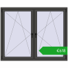 Ustalenie cen Okna skrzydłowe 1755x1400 mm REHAU ENERGY-SAVING SYNEGO MD BASALT_GREY dwustronny. Cena: 618,29 €