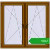 Ustalenie cen Okna rozwierne 1365x1295 mm REHAU ENERGY-SAVING SYNEGO MD GOLDEN OAK dwustronny. Cena: 567,41 €
