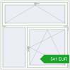 Pricing Tilt-and-Turn 1600x1600 mm REHAU OPTIMUM EURO-DESIGN 70 RAL 9016 Traffic white two-sided. Price: 541.12 EUR
