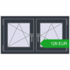 Pricing Tilt-and-Turn 990x545 mm EPSILON OPTIMA ANTHRACITE_GREY_STRUKTURAL two-sided. Price: 127.9 EUR
