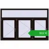 Ustalenie cen Okna skrzydłowe 1788x1178 mm REHAU OPTIMUM EURO-DESIGN 70 BLACK_BROWN dwustronny. Cena: 802,21 €