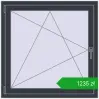 Pricing Tilt-and-Turn 1000x1000 mm REHAU OPTIMUM EURO-DESIGN 70 ANTHRACITE_GREY_STRUKTURAL two-sided. Price: 1234,92 zł