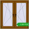Pricing Tilt-and-Turn 1150x1150 mm REHAU OPTIMUM EURO-DESIGN 70 GOLDEN OAK two-sided. Price: 2 260.03 PLN