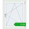 Pricing Tilt-and-Turn 800x1000 mm REHAU OPTIMUM EURO-DESIGN 70 RAL 9016 Traffic white two-sided. Price: 226,33 €