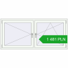 Pricing Tilt-and-Turn 1750x800 mm REHAU OPTIMUM EURO-DESIGN 70 RAL 9016 Traffic white two-sided. Price: 1 480.76 PLN