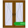 Pricing Tilt-and-Turn 1035x1265 mm REHAU ENERGY-SAVING SYNEGO MD GOLDEN OAK two-sided. Price: 502,03 €