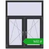 Pricing Tilt-and-Turn 1100x1400 mm REHAU OPTIMUM EURO-DESIGN 70 ANTHRACITE_GREY_GLATT two-sided. Price: 1651,87 zł