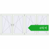 Pricing Tilt-and-Turn 2730x1210 mm REHAU OPTIMUM EURO-DESIGN 70 RAL 9016 Traffic white two-sided. Price: 692,32 €