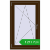 Pricing Tilt-and-Turn 680x1110 mm REHAU OPTIMUM EURO-DESIGN 70 DARK_OAK two-sided. Price: 1210,61 zł