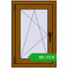 Pricing Tilt-and-Turn 530x790 mm REHAU OPTIMUM EURO-DESIGN 70 GOLDEN OAK two-sided. Price: 880.68 PLN