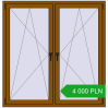 Pricing Tilt-and-Turn 1500x1550 mm REHAU ENERGY-SAVING SYNEGO MD GOLDEN OAK two-sided. Price: 4 000.04 PLN