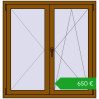 Ustalenie cen Okna skrzydłowe 1200x1250 mm KORSA OPTIMUM REHAU EURO 70. Cena: 650,07 €