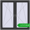 Pricing Tilt-and-Turn 1400x1400 mm REHAU OPTIMUM EURO-DESIGN 70 ANTHRACITE_GREY_GLATT two-sided. Price: 2 716.99 PLN