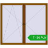 Pricing Tilt-and-Turn 2500x2200 mm REHAU ENERGY-SAVING SYNEGO MD GOLDEN OAK two-sided. Price: 7 150.11 PLN