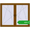 Pricing Tilt-and-Turn 1755x1400 mm REHAU ENERGY-SAVING SYNEGO MD GOLDEN OAK two-sided. Price: 684,32 €