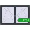 Pricing Tilt-and-Turn 1785x1160 mm REHAU ENERGY-SAVING SYNEGO MD ANTHRACITE_GREY_STRUKTURAL two-sided. Price: 2669,85 zł