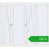 Pricing Tilt-and-Turn 2000x1800 mm REHAU OPTIMUM EURO-DESIGN 70 RAL 9016 Traffic white two-sided. Price: 650,16 €