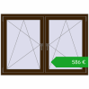 Pricing Tilt-and-Turn 1485x1040 mm REHAU ENERGY-SAVING SYNEGO MD DARK_OAK two-sided. Price: 585,70 €