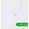 Pricing Tilt-and-Turn 1450x1550 mm REHAU ENERGY-SAVING SYNEGO MD RAL 9016 Traffic white two-sided. Price: 2 691.03 PLN