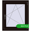 Pricing Tilt-and-Turn 690x790 mm REHAU OPTIMUM EURO-DESIGN 70 BLACK_BROWN two-sided. Price: 923.52 PLN