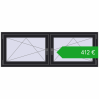 Pricing Tilt-and-Turn 1770x635 mm REHAU ENERGY-SAVING SYNEGO MD BLACK_ULTI-MATT two-sided. Price: 411,89 €